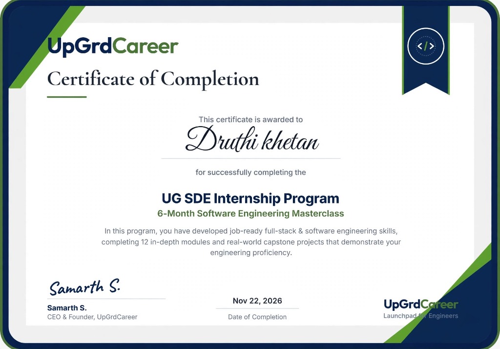 Certificate of Completion