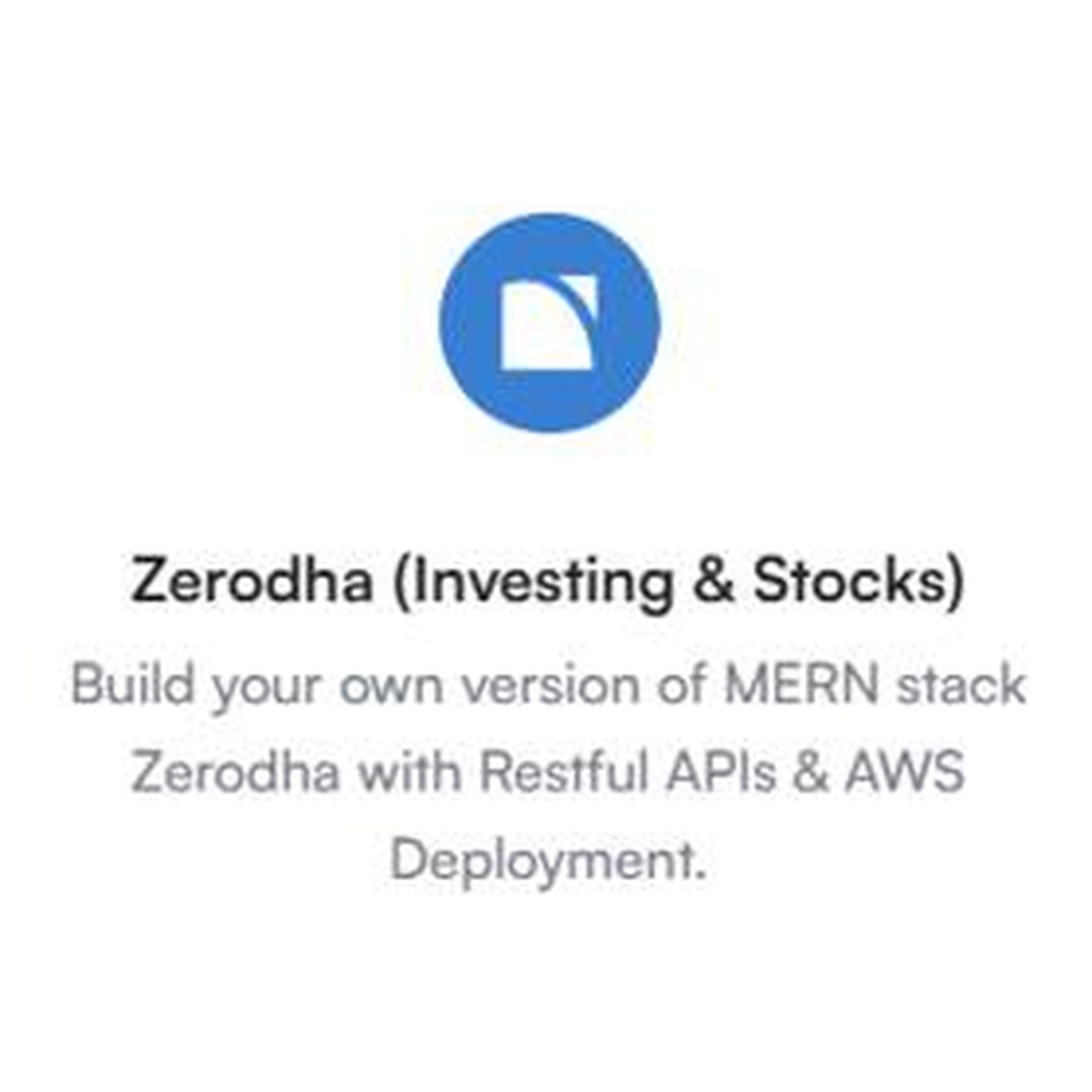 Zerodha Project
